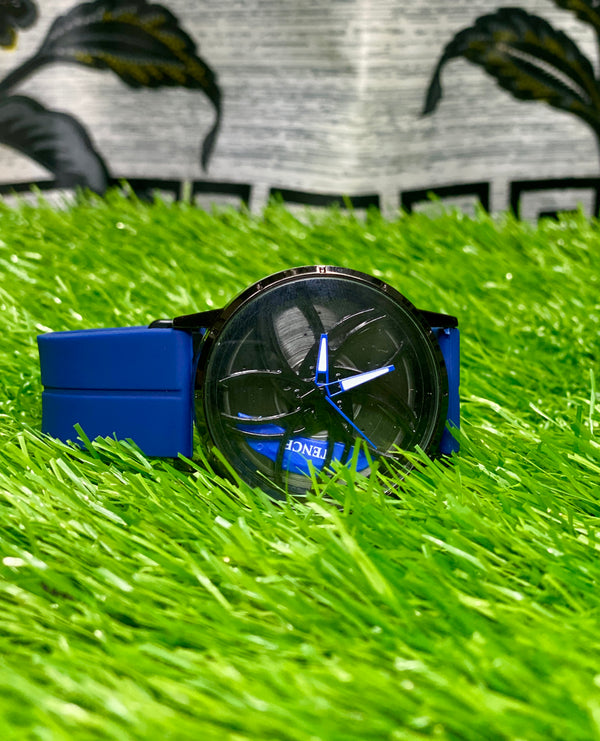 “Orbit Spinner – Luxury Rotating Dial Blue Watch”